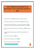 NEW YORK PI EXAM PRACTICE QUESTIONS AND ANSWERS GRADED A&plus; 2026