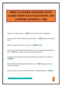 OHIO LEAD RISK ASSESSOR STUDY GUIDE&sol;TERMS EXAM QUESTIONS AND ANSWERS GRADED A&plus; 2026