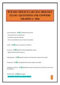PCB 3023 MOLECULAR CELL BIOLOGY EXAM 1 QUESTIONS AND ANSWERS GRADED A&plus; 2026