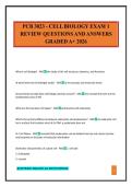 PCB 3023 - CELL BIOLOGY EXAM 1 REVIEW QUESTIONS AND ANSWERS GRADED A&plus; 2026