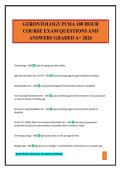 GERONTOLOGY PCHA 100 HOUR COURSE EXAM QUESTIONS AND ANSWERS GRADED A&plus; 2026