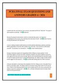 PCHA FINAL EXAM QUESTIONS AND ANSWERS GRADED A&plus; 2026