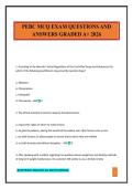 PEBC MCQ EXAM QUESTIONS AND ANSWERS GRADED A&plus; 2026