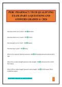 PEBC PHARMACY TECH QUALIFYING EXAM &lpar;PART 1&rpar; QUESTIONS AND ANSWERS GRADED A&plus; 2026