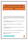 PSYCH 1111 EXAM 2 STUDY GUIDE QUESTIONS AND ANSWERS GRADED A&plus; 2026