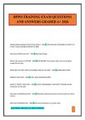 RPPO TRAINING EXAM QUESTIONS AND ANSWERS GRADED A&plus; 2026