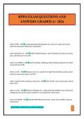 RPPO EXAM QUESTIONS AND ANSWERS GRADED A&plus; 2026