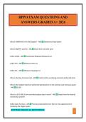 RPPO EXAM QUESTIONS AND ANSWERS GRADED A&plus; 2026