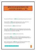 RPPO EXAM QUESTIONS AND ANSWERS GRADED A&plus; 2026