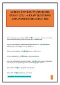 AUBURN UNIVERSITY &vert; RSED 3000&colon; EXAM 1 &lpar;CH&period; 1-4&rpar; EXAM QUESTIONS AND ANSWERS GRADED A&plus; 2026
