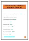 RSED 3000 EXAM 1 QUESTIONS AND ANSWERS GRADED A&plus; 2026
