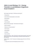 AQA A-Level Biology&period; 3&period;5 - Energy Transfers in and Between Organisms Exam-Graded A