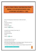 RETA INDUSTRIAL REFRIGERATION BOOK 2 EXAM QUESTIONS AND ANSWERS GRADED A&plus; 2026
