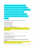 ATSSA Traffic Control Supervisor Study  Questions and Answers California Flagger  Certification Exam 2026  ALL VERSIONS 2025 &vert;  LATEST AND ACCURATE REAL EXAM  QUESTIONS WITH DETAILED ANSWERS &vert;  VERIFIED FOR GUARANTEED PASS &vert; LATEST  UPDATE 