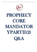 PROPHECY CORE MANDATORY PART II &lpar;2&rpar;  Q&A