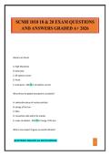 SCMH 1010 18 & 20 EXAM QUESTIONS AND ANSWERS GRADED A&plus; 2026