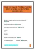 SCMH 1010 EXAM 2 - VOGEL &lpar;UPDATED&rpar; EXAM QUESTIONS AND ANSWERS GRADED A&plus; 2026