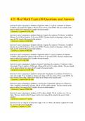 ATI Med Math Exam 88 Questions with Correct Answers