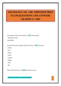 SOCIOLOGY 101- UBC MIDTERM PREP EXAM QUESTIONS AND ANSWERS GRADED A&plus; 2026