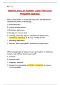 MENTAL HEALTH HESI RN QUESTIONS AND  ANSWERS 20262027 