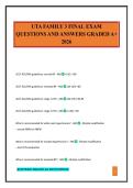 UTA FAMILY 3 FINAL EXAM QUESTIONS AND ANSWERS GRADED A&plus; 2026