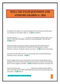 WELL 1101 EXAM QUESTIONS AND ANSWERS GRADED A&plus; 2026