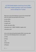 ACVPM Public Health Actual Exam Newest 2026 2027 With Complete Questions And Correct Detailed  Answers&vert; Brand New Version&excl; 