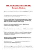 PVN 101 &lpar;Quiz &num;1 and Exam &num;1&rpar; With Complete Solutions 