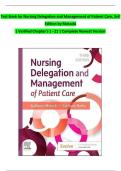 Nursing Delegation and Management of Patient Care 3rd Edition Test Bank by Kathleen Motacki RN MSN & Kathleen Burke RN PhD &ndash; Latest Update 2026 &vert; Exam Prep & Practice Questions