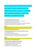 Exam 1 Review for the NCLEX Examination  ACCURATE TESTED VERSIONS OF THE  EXAM FROM 2025 TO 2026 &vert; ACCURATE  AND VERIFIED ANSWERS &vert; NEXT GEN  FORMAT &vert; GUARANTEED PASS 
