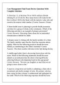 Care Management Final Exam Review Questions With Complete Solutions