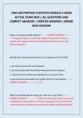CNSL 503 PORTAGE STATISTICS MODULE 2 EXAM ACTUAL EXAM 2026 &vert; ALL QUESTIONS AND CORRECT ANSWERS &vert; VERIFIED ANSWERS &vert; BRAND NEW VERSION&excl;