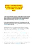 NR509 Final Exam Practice Test Questions And Verified Answer 100&percnt; Guaranteed Pass