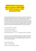 NR509 Health Assessment Bates Questions &lpar;MIDTERM&rpar; And Verified Answers 100&percnt;  guaranteed Pass