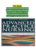TEST BANK For Advanced Practice Nursing&colon;Essential Knowledge for the Profession 5th Edition by Susan M&period;DeNisco&comma;Chapters 1-30 with 100&percnt; Verified Questions and Answers&comma; Complete A&plus; Guide Latest 2026 Update&period;