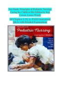 Complete Test Bank for Principles of Pediatric Nursing &lpar;8th Edition&rpar;&colon; In-Depth Practice Questions and Answer Explanations Covering All 31 Chapters on Child-Centered Care