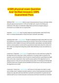 nr509 physical exam Question And Verified Answers 100&percnt; Guaranteed Pass