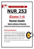 &lpar;Exams 1&ndash;4&rpar; &ndash; Galen NUR 253 Mental Health &lpar;Exams & Study Guide&rpar; &vert; Complete Package Bundle 