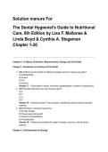 Solution manure ForThe Dental Hygienist-s Guide to Nutritional Care&comma; 6th Edition by Lisa F&period; Mallonee & Linda Boyd & Cynthia A&period; Stegeman Chapter 1-20&period;pdf