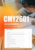 CMY2601 Assignment 1 Semester 2 2026 - Due August 2026