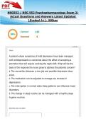 NSG552 &sol; NSG 552 Psychopharmacology Exam 1&vert; Actual Questions and Answers Latest Updated 2026&sol;2027 &lpar;Graded A&plus;&rpar;- Wilkes