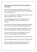 NURS 1131 EXAM 1 QUESTIONS WITH COMPLETE SOLUTIONS