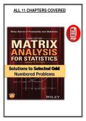 Matrix Analysis for Statistics 3rd &lpar;2016&rpar; - James R&period; Schott - Solutions to Selected Odd Problems PDF