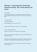 DPSST Quiz 1 &ndash; Oregon Department of Public Safety Standards and Training &ndash; 2026 &ndash; Practice Questions with Answers