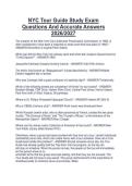 NYC Tour Guide Study Exam Questions And Accurate Answers 2026&sol;2027