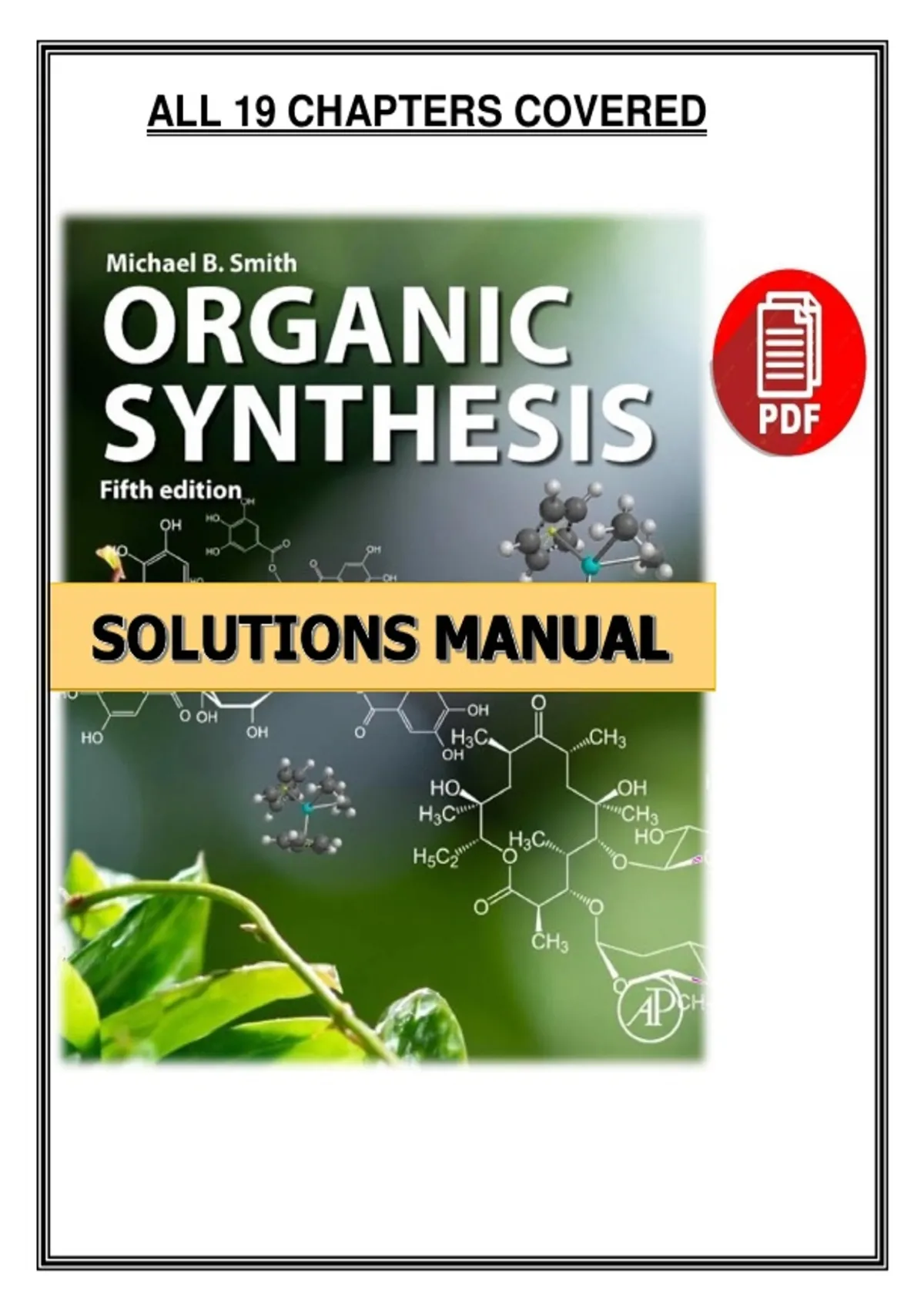 Organic Synthesis 5th (2017) - Michael B. Smith - Solutions Manual PDF ...