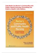 Test Bank for Rector's Community and Public Health Nursing&comma; 11th Edition by Mary Jo Stanley &vert; 9781975238957 &vert; All Chapters 1-31 &vert; Population Health Nursing Prep 2026&sol;2027