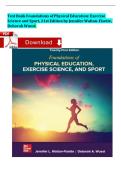Test Bank for Foundations of Physical Education&comma; Exercise Science&comma; and Sport&comma; 21st Edition by Jennifer L&period; Walton-Fisette & Deborah A&period; Wuest &vert; Verified Chapters 1-15 Complete &vert; A&plus; Grade &vert; Downloadable PDF