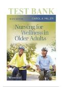 Test Bank for Nursing for Wellness in Older Adults&comma; 9th Edition by Carol A&period; Miller &vert; 9781975179137  &vert; All Chapters 1-29 &vert;  Gerontological Nursing Prep 2026&sol;2027