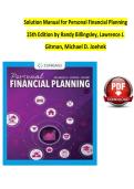 Solution Manual for Personal Financial Planning 15th Edition &ndash; Randy Billingsley&comma; Lawrence J&period; Gitman & Michael D&period; Joehnk &vert; PDF Download